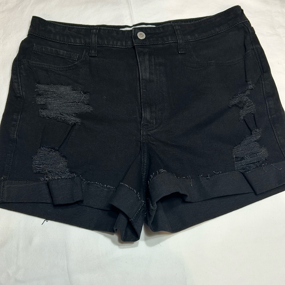 Black Jean Shorts